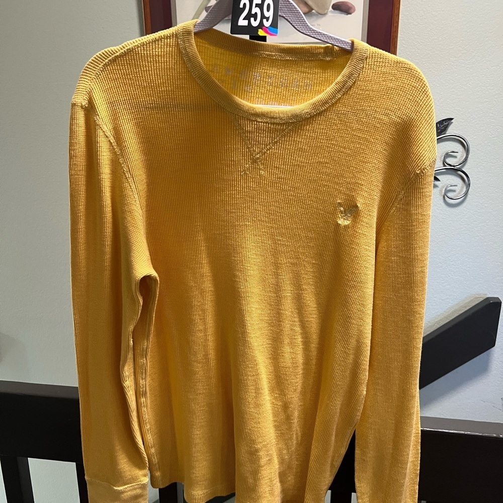 American Eagle Outfitters Mustard Textured Top #259DAGO